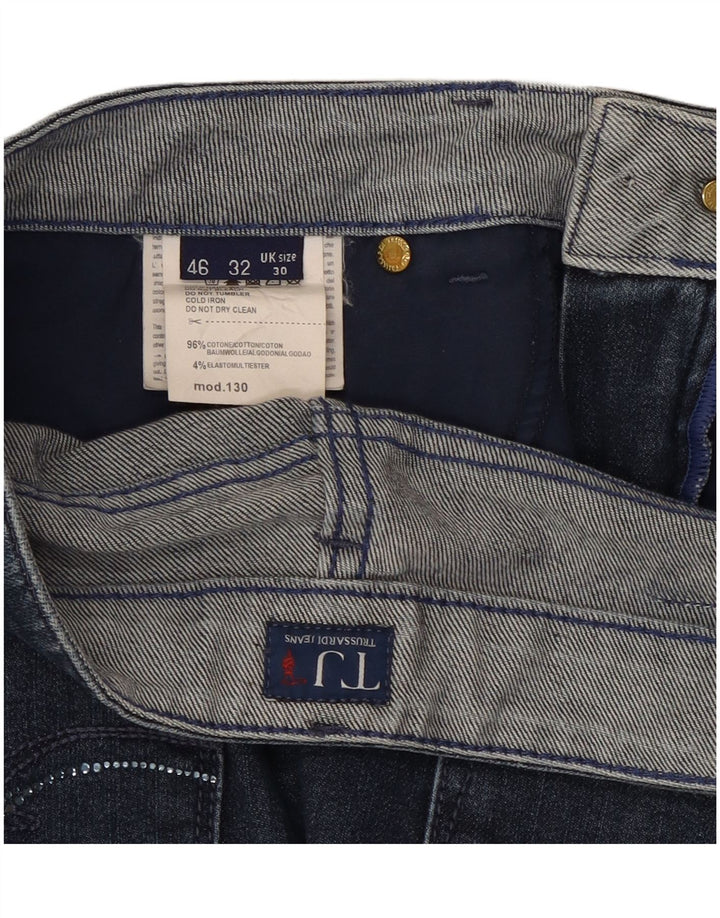 Jeans Straight Donna Trussardi W30 L30 Blu Cotone