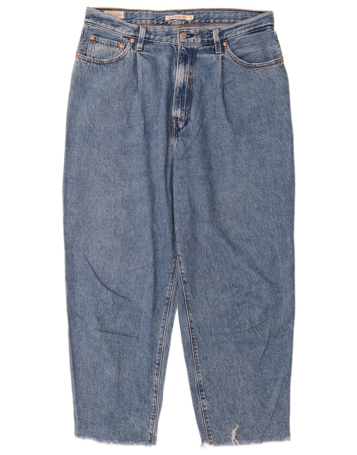 Jeans cropped Levi's da donna Ribcage W32 L27 cotone blu
