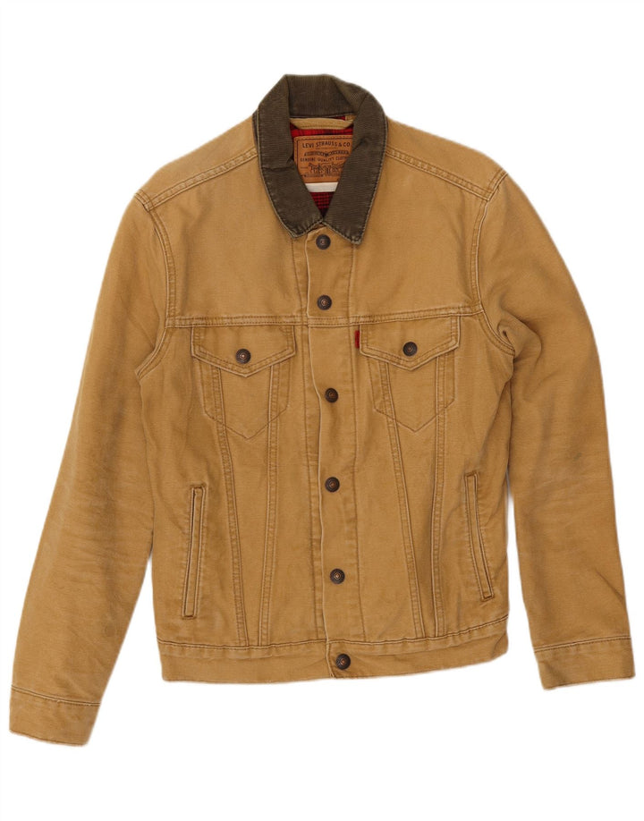 Giacca bomber da uomo Levi's UK 36 Small Beige Colourblock Cotton