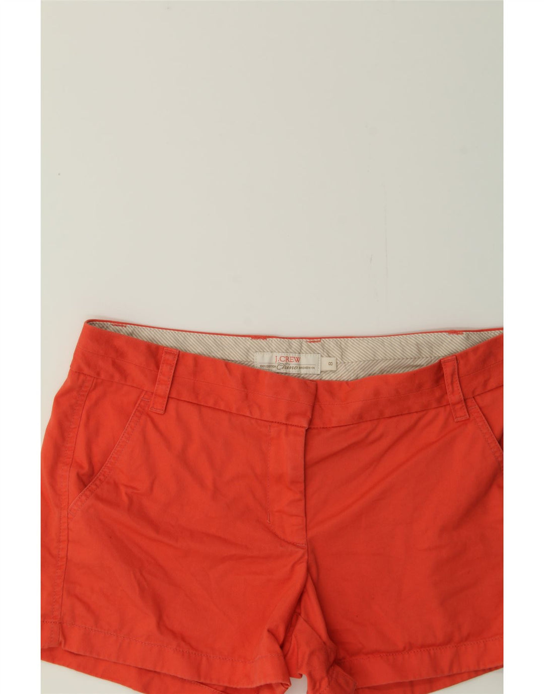 J. CREW Womens Broken In Chino Shorts US 8 Medium W34  Orange Cotton Vintage J. Crew and Second-Hand J. Crew from Messina Hembry 