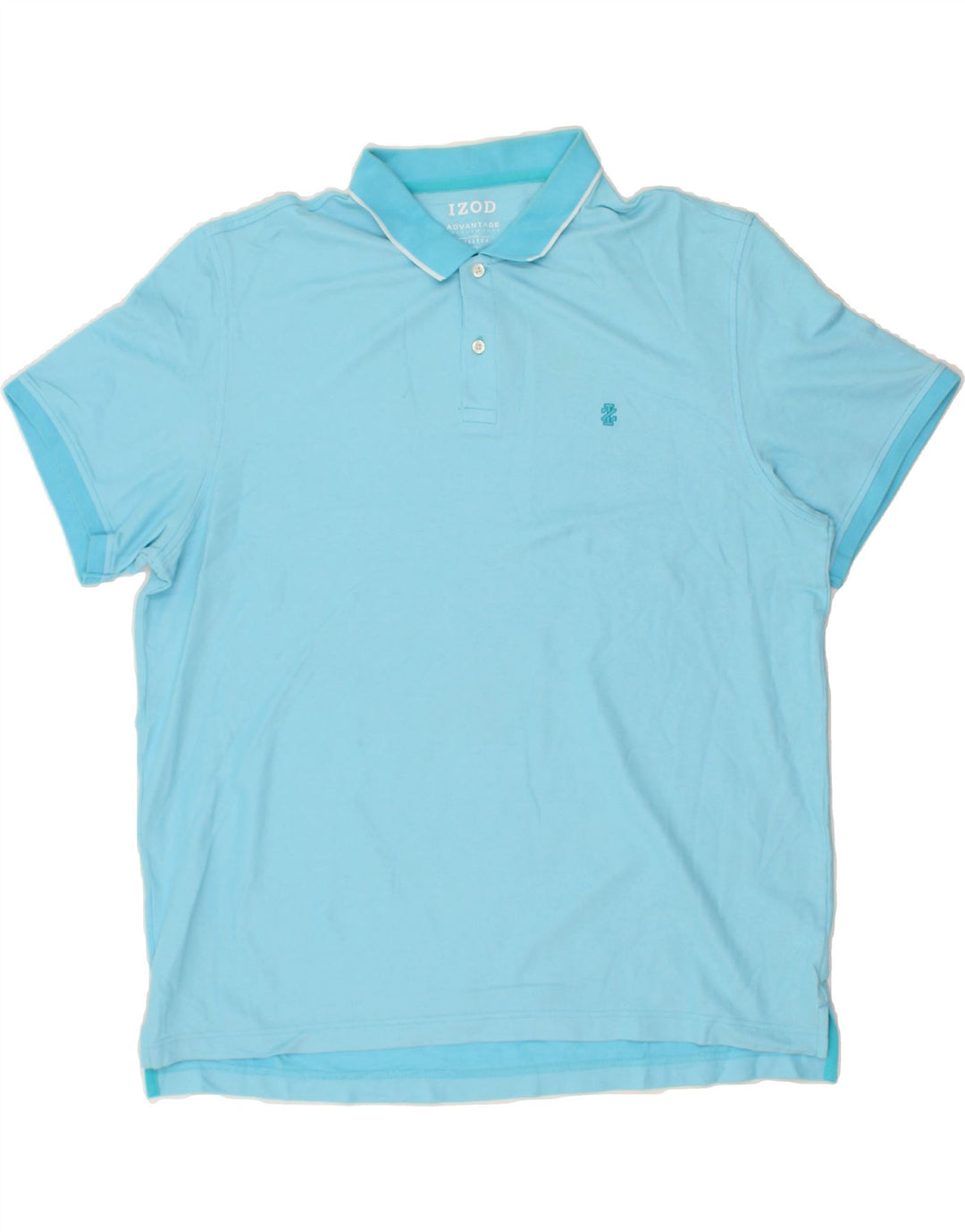 IZOD Mens Polo Shirt 2XL Blue Cotton Vintage Izod and Second-Hand Izod from Messina Hembry 