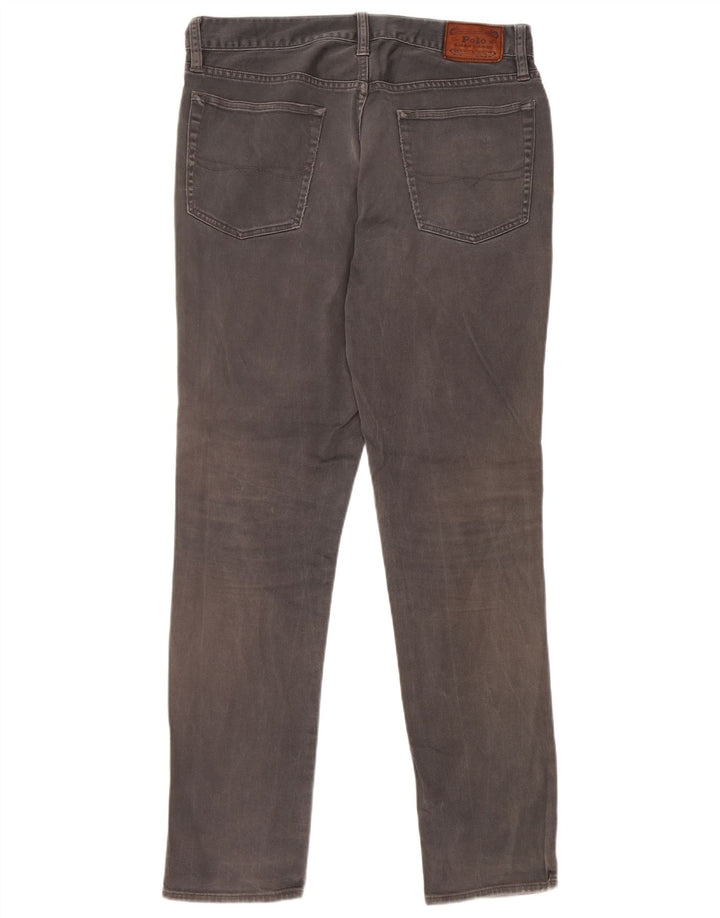 Jeans slim da uomo Ralph Lauren W32 L32 cotone grigio