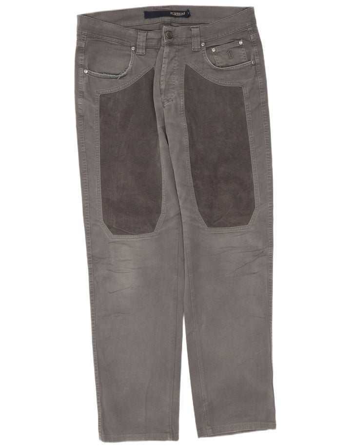 Jeans dritti da uomo Jeckerson W33 L29 cotone grigio