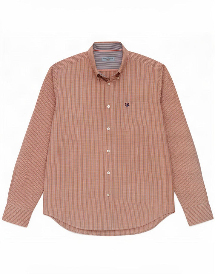 Camicia da uomo Harmont & Blaine XL in cotone a quadretti arancione