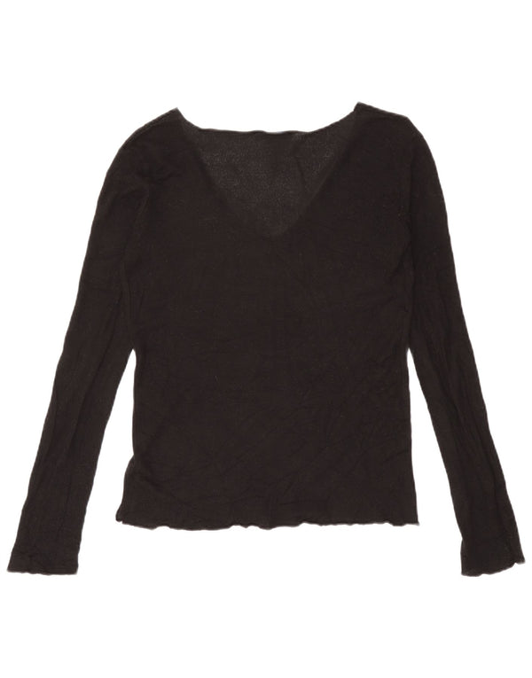 Top Zara da donna a maniche lunghe UK 10 Small Nero