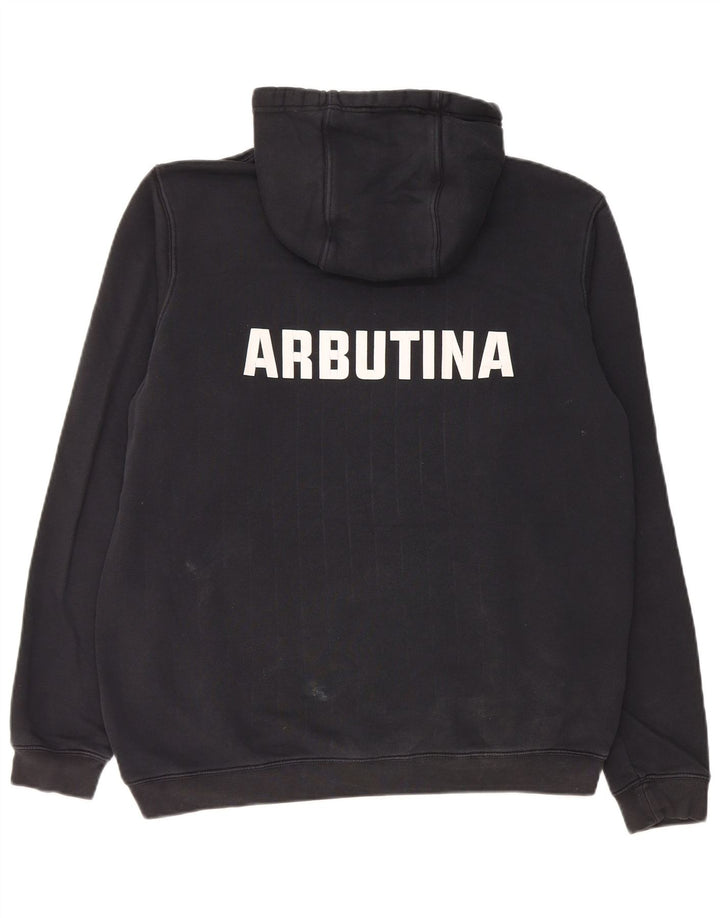 Felpa con cappuccio grafica Nike da uomo in cotone nero medio