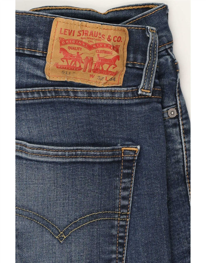Jeans Levi's Uomo 511 Slim W32 L34 Cotone Blu Navy