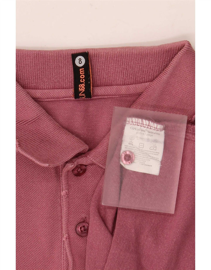 Polo da uomo Sun68 piccola in cotone bordeaux