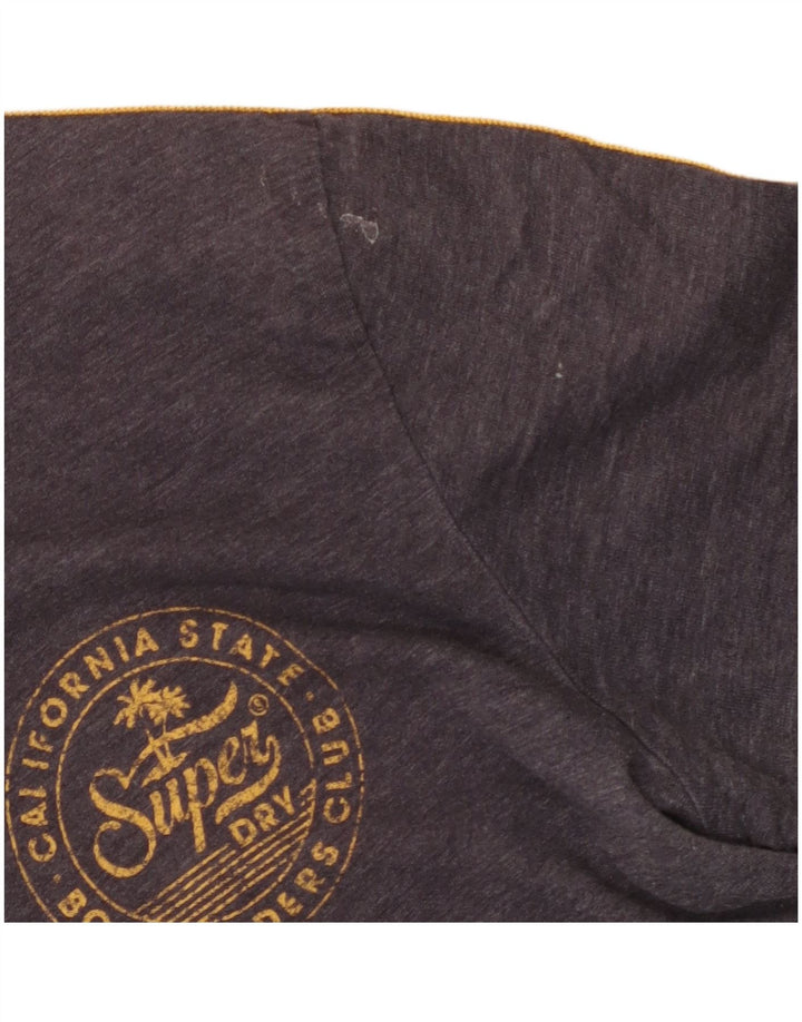 T-shirt grafica da donna SUPERDRY Top UK 12 cotone viola medio