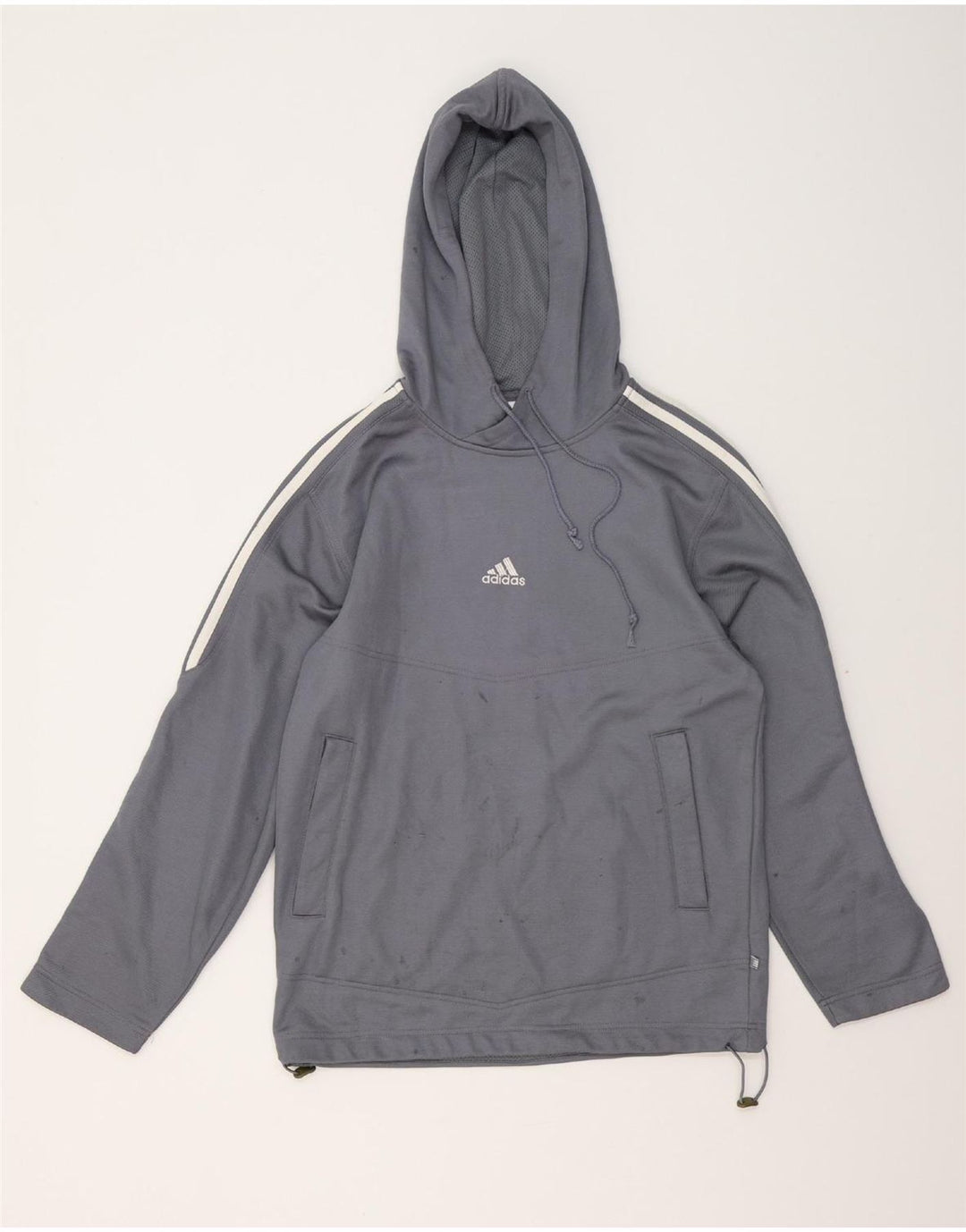 Maglione con cappuccio da uomo ADIDAS UK 34/36 piccolo grigio