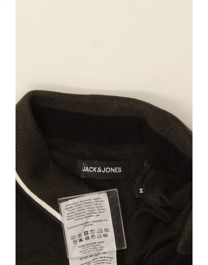 JACK & JONES Polo da uomo in cotone a righe verde medio
