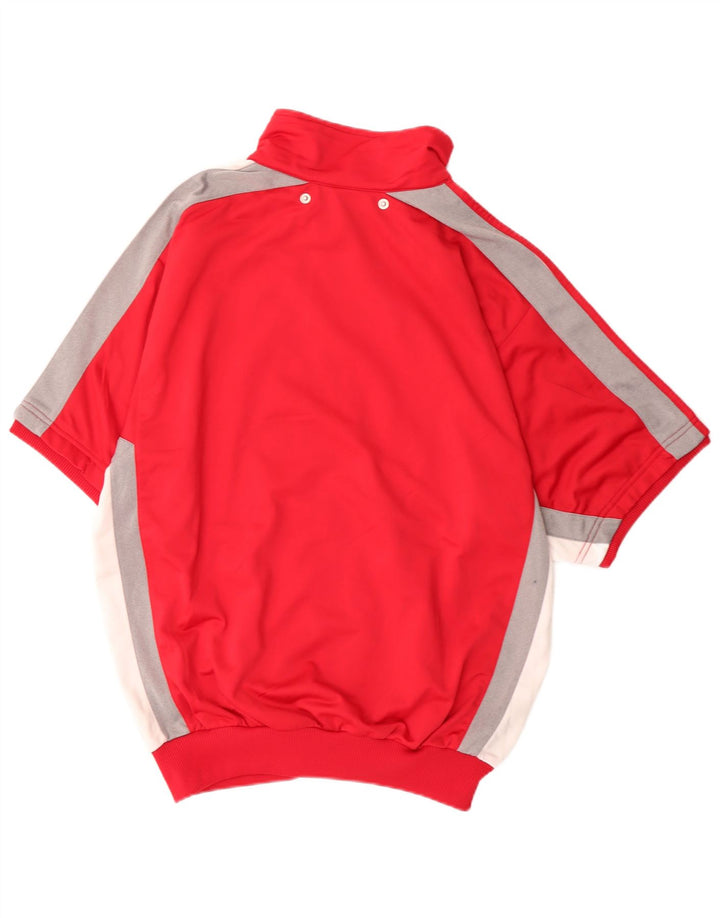 Giacca da tuta grafica da uomo Adidas UK 38/40 Medium Red Colourblock