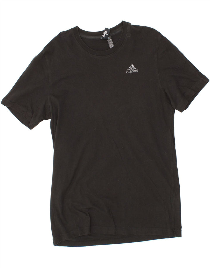 ADIDAS Mens T-Shirt Top Medium Black Cotton Vintage Adidas and Second-Hand Adidas from Messina Hembry 