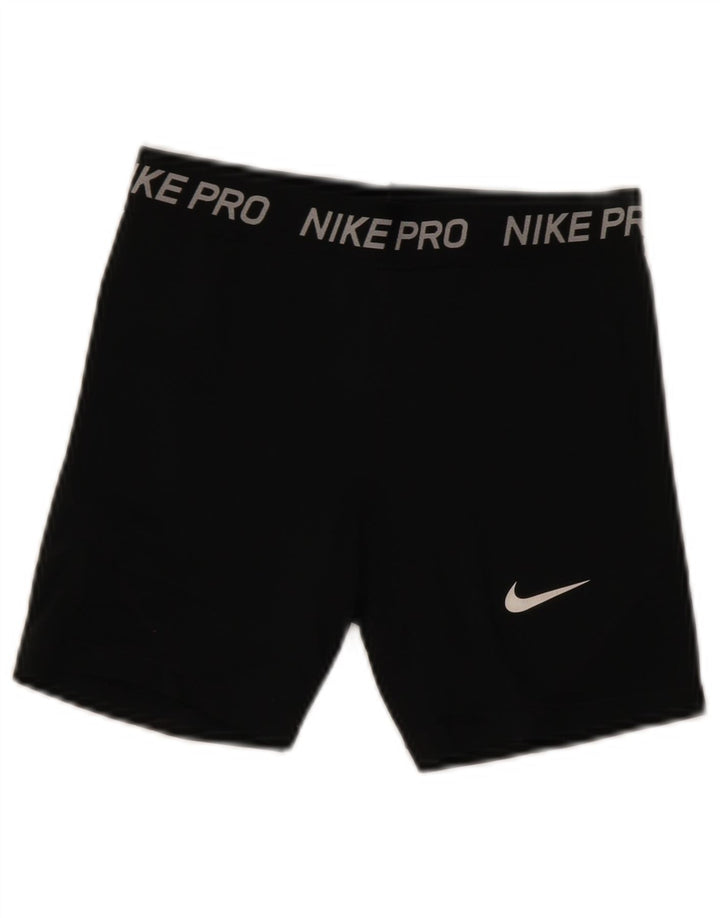 Pantaloncini sportivi Nike Dri Fit Graphic da donna UK 10 piccoli poliestere nero
