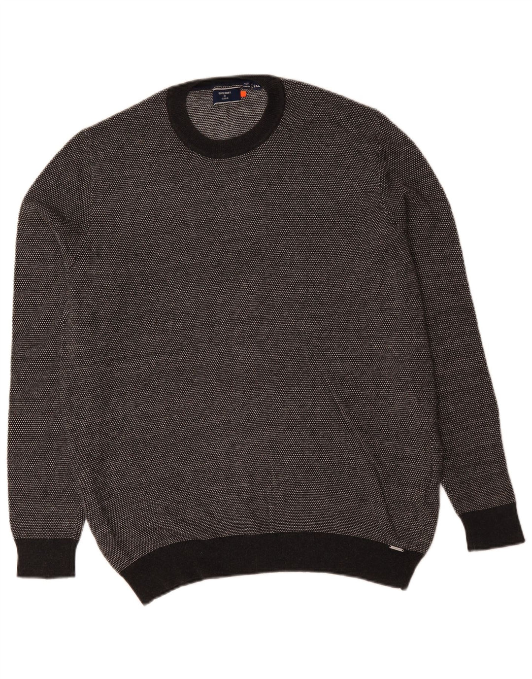 Maglione maglione girocollo da uomo SUPERDRY 2XL cotone grigio