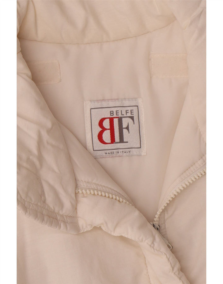 Giacca imbottita da donna Belfe & Belfe UK 14 grande poliestere bianco