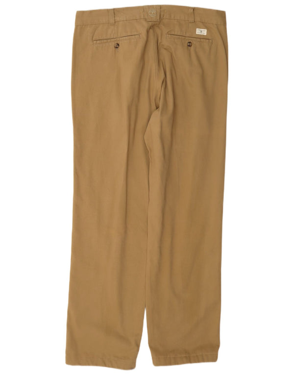 Pantaloni chino dritti da uomo Timberland W38 L33 in cotone beige