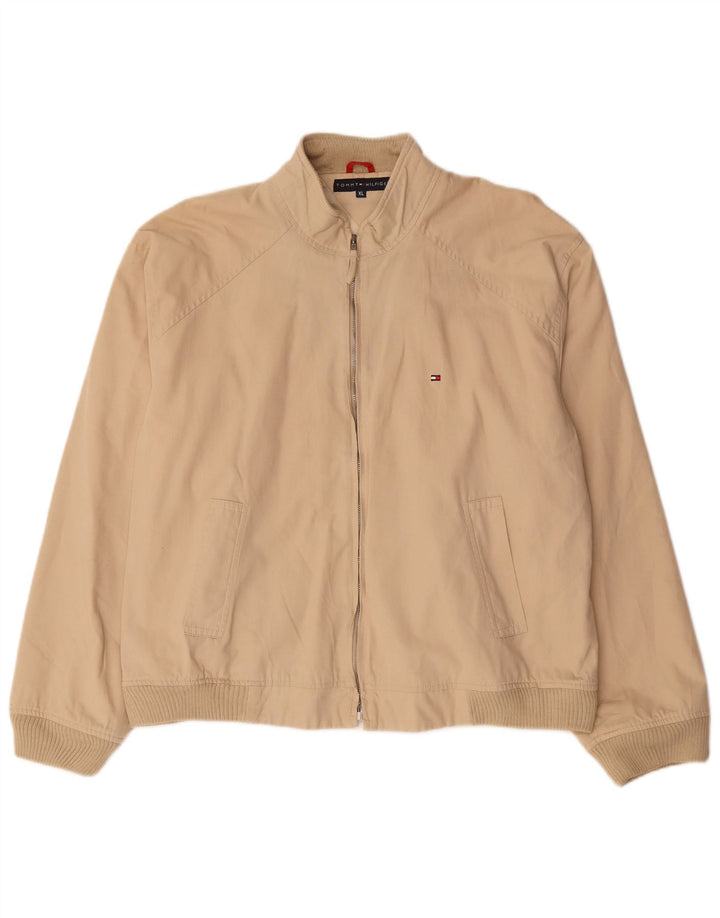 TOMMY HILFIGER Giubbotto bomber da uomo UK 42 XL Cotone beige