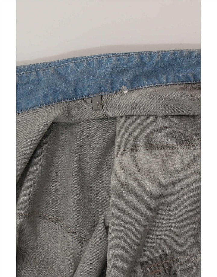 Camicia di jeans vintage da uomo grande in cotone blu