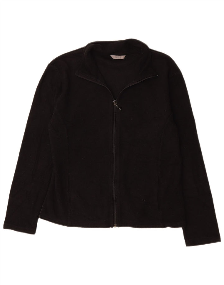 Giacca in pile da donna Marks & Spencer UK 12 poliestere nero medio