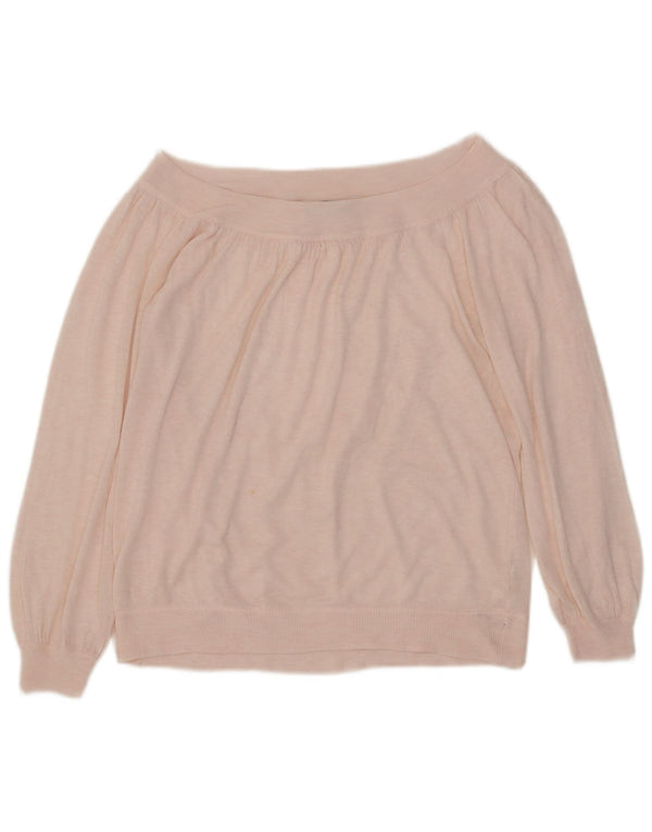 Maglione Zara da donna con scollo a barca UK 12 Acrilico rosa medio