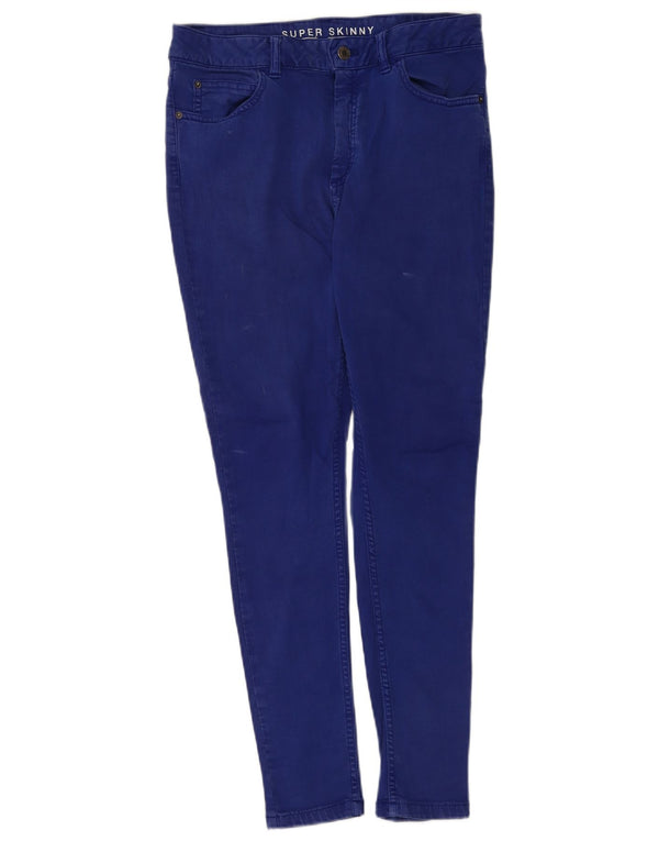 Marks & Spencer Womens Super Skinny Jeans UK 12 Medium W30 L28 Blue Cotton