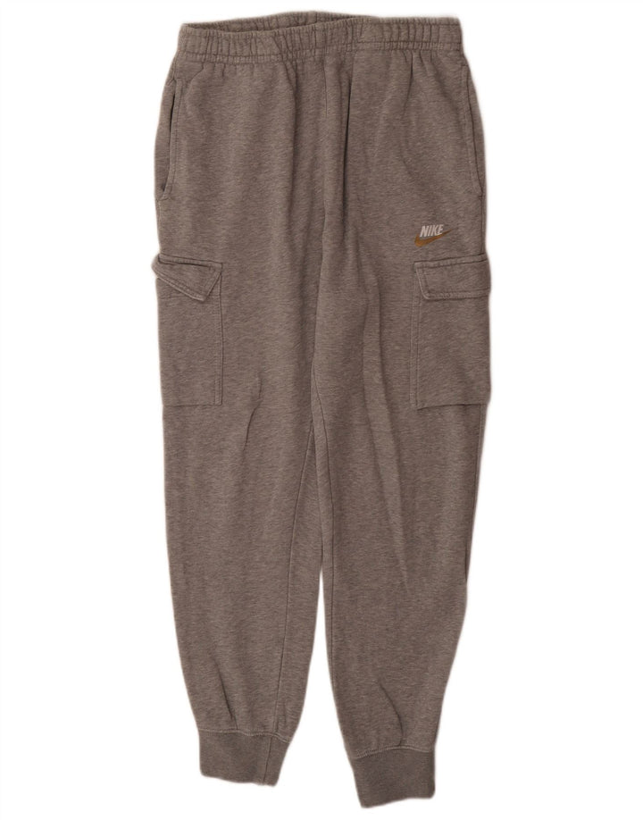 Pantaloni da tuta cargo Nike da uomo, pantaloni da jogging, piccoli, in cotone grigio screziato