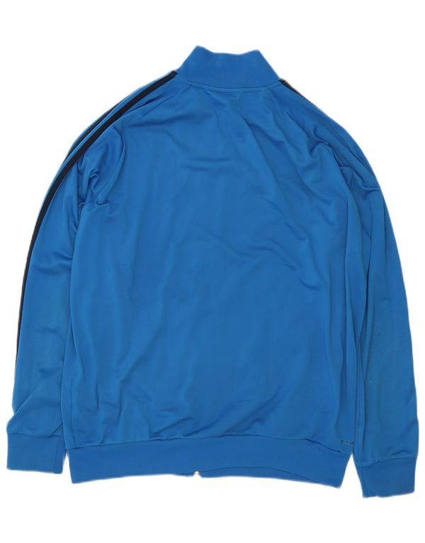 Adidas Boys Clima 365 Tracksuit Top Jacket 15-16 Years Blue Polyester