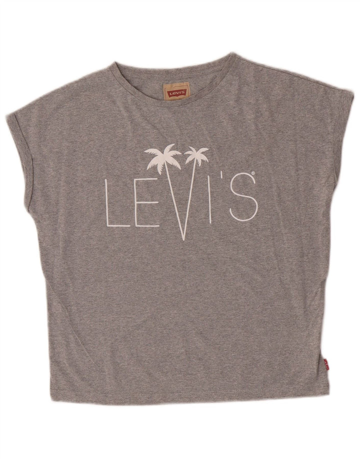 T-shirt grafica per ragazze Levi's 13-14 anni in poliestere grigio