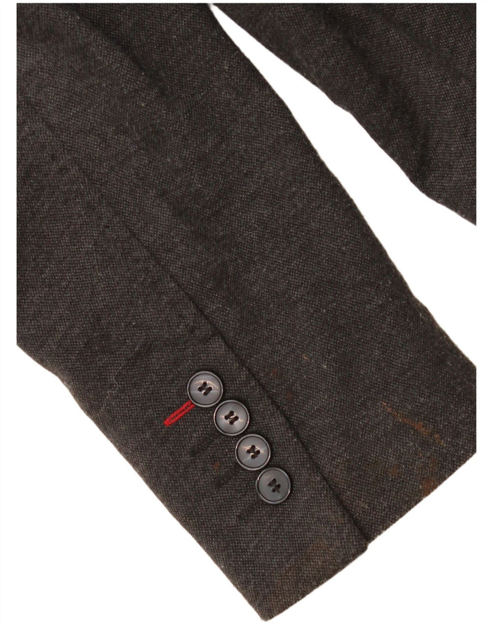 Giacca blazer a 2 bottoni da uomo Zara EU 48 poliestere grigio medio