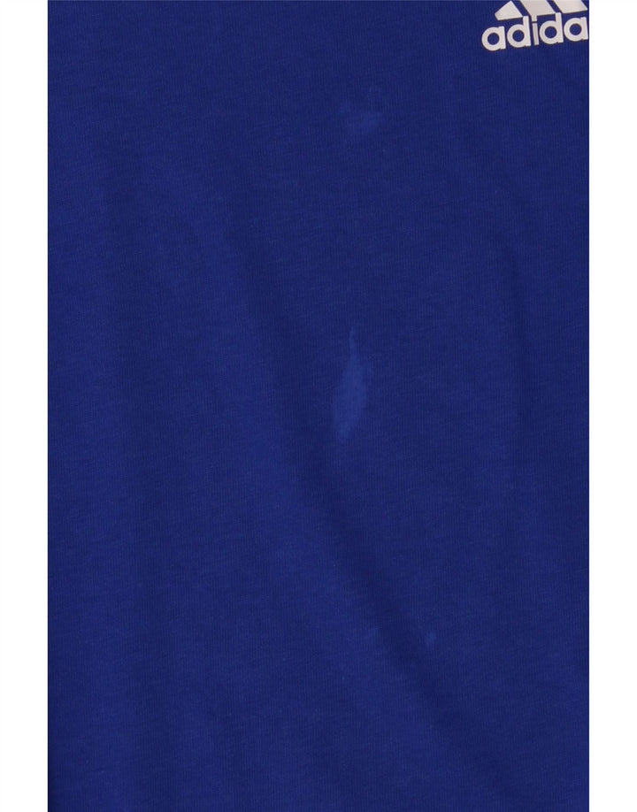 T-shirt Adidas da ragazzo Top 7-8 anni in cotone blu