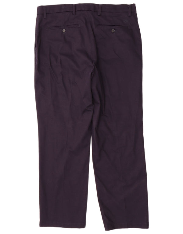 DOCKERS Pantaloni chino dritti da uomo vestibilità classica W36 L30 cotone blu navy