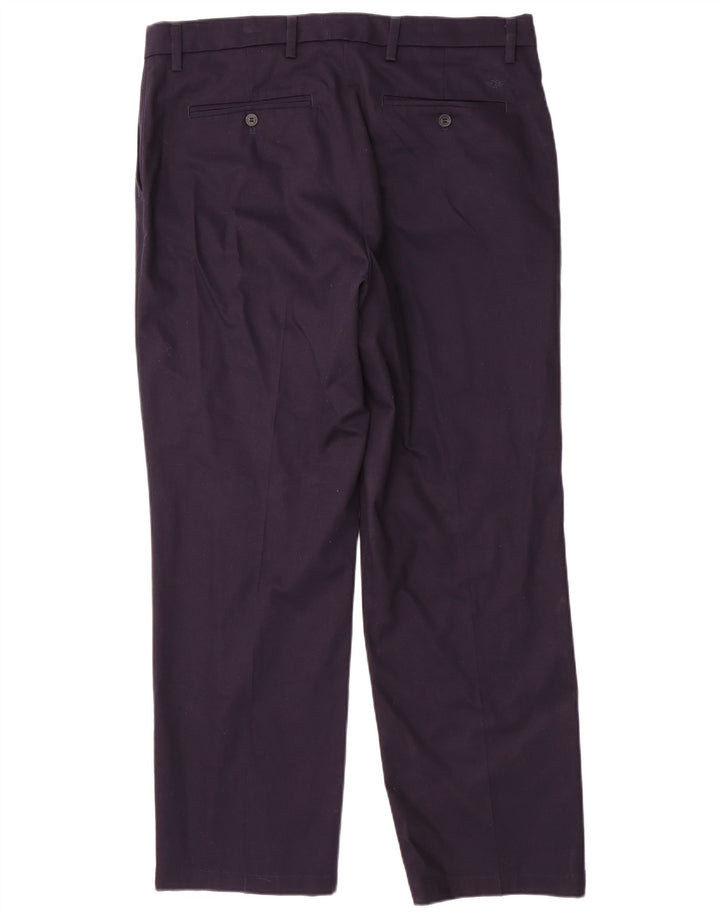 DOCKERS Pantaloni chino dritti da uomo vestibilità classica W36 L30 cotone blu navy