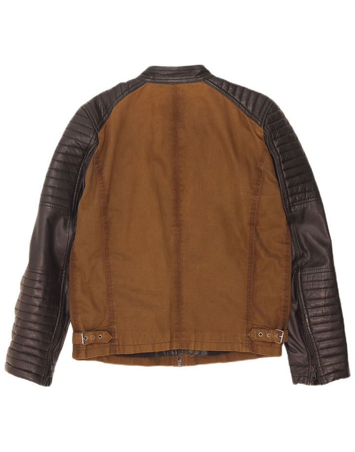 Giacca da corsa da uomo Freaky Nation UK 38 Colorblock marrone medio