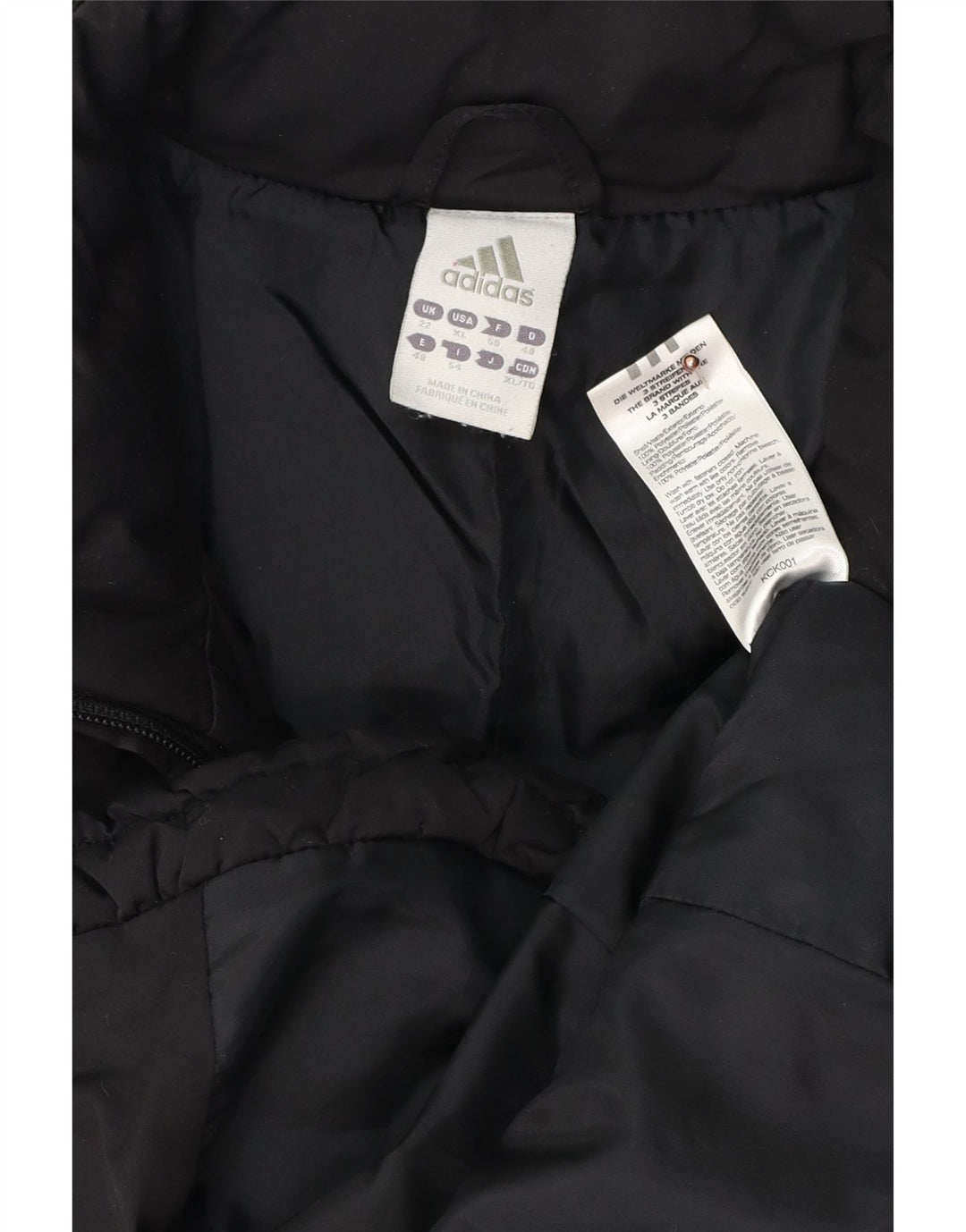 Giacca imbottita da donna ADIDAS UK 22 3XL poliestere nero