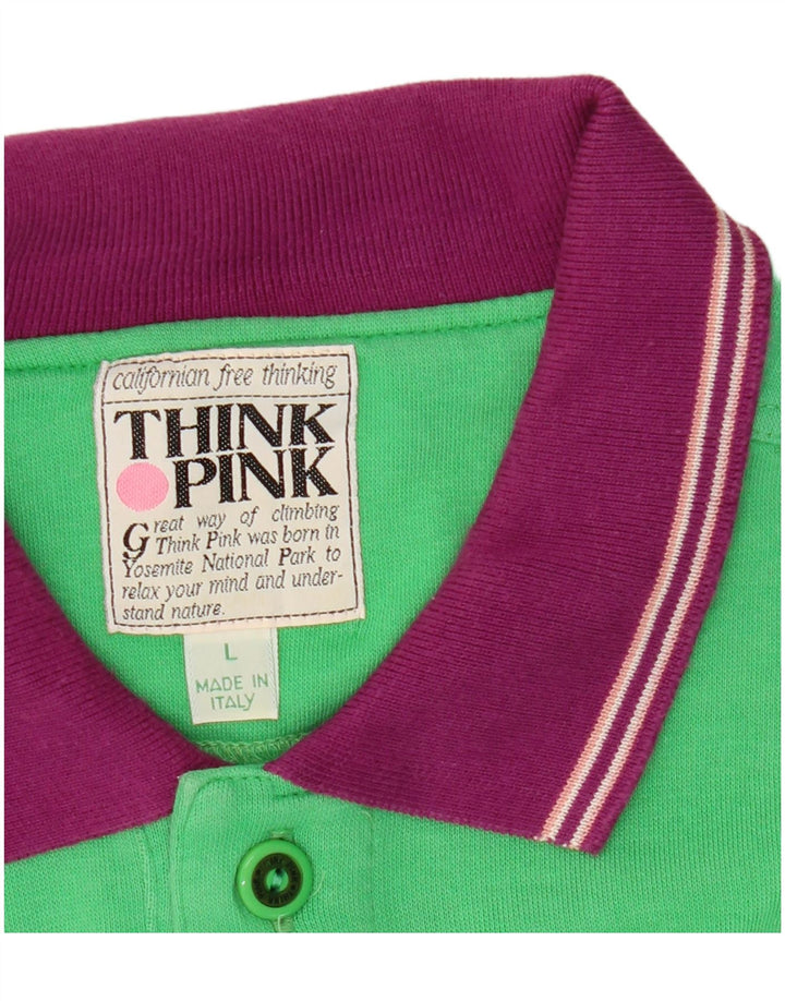 Polo da uomo Think Pink grande color verde