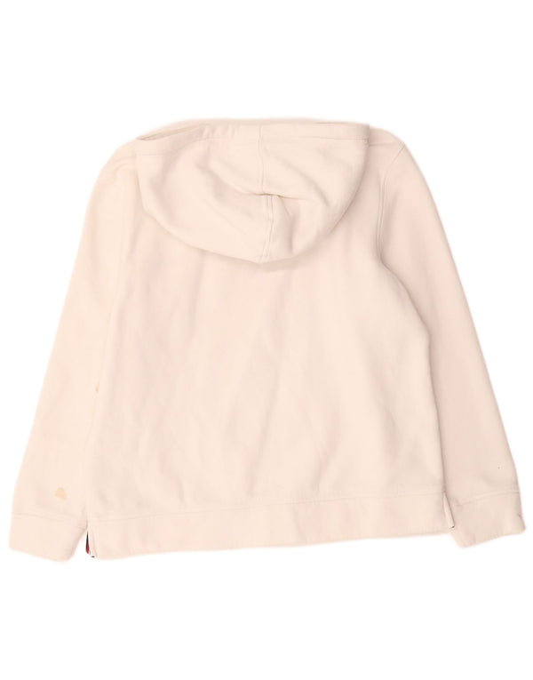 Maglione con cappuccio grafico da donna Tommy Hilfiger UK 14 cotone bianco medio