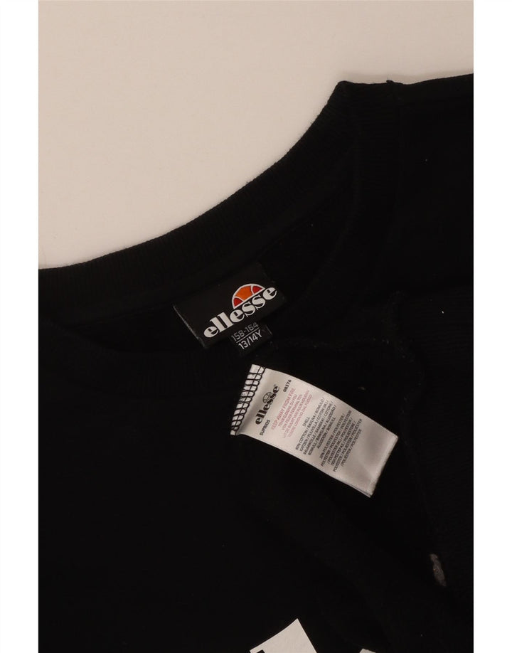 Felpa grafica da bambino Ellesse, 13-14 anni, in cotone nero