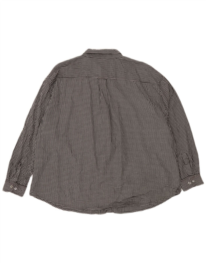 RUSSELL ATHLETIC Camicia da uomo Arkansas Razorbacks 3XL in cotone a quadretti nero