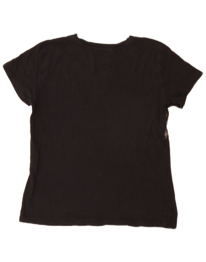 T-shirt grafica da donna Armani Exchange Top UK 14 media nera