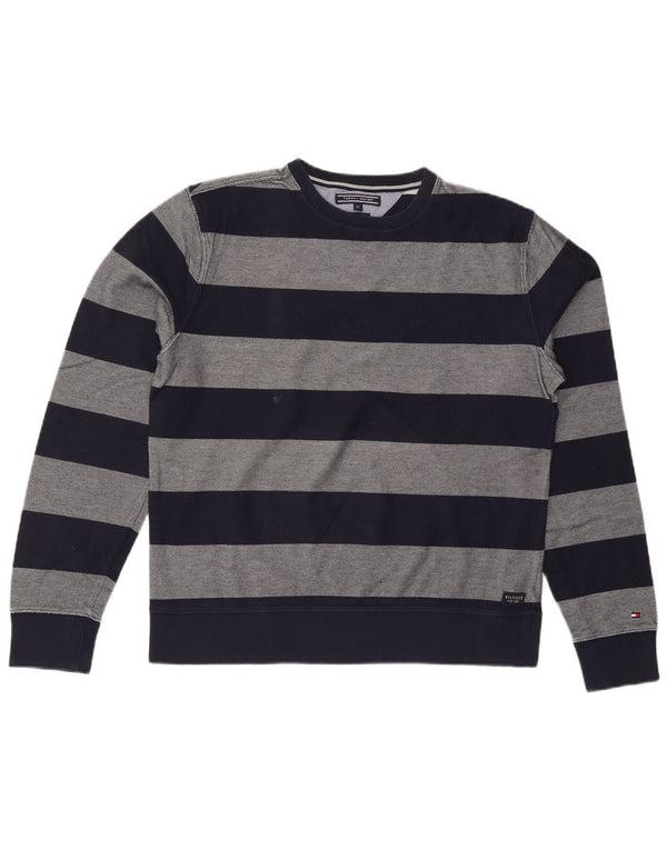 TOMMY HILFIGER Maglione maglione girocollo da donna UK 18 XL Blu navy