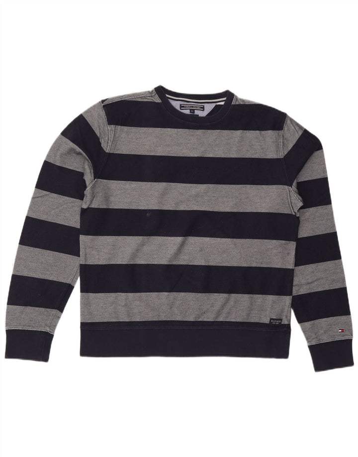 TOMMY HILFIGER Maglione maglione girocollo da donna UK 18 XL Blu navy