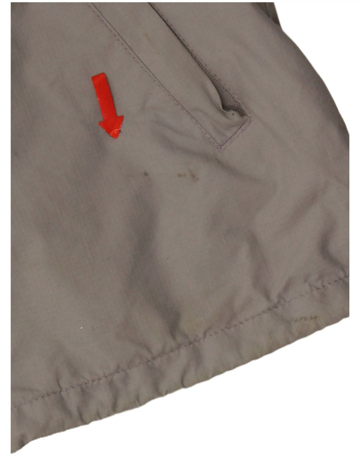 Giacca a vento con cappuccio da donna Superdry UK 16 grande nylon grigio