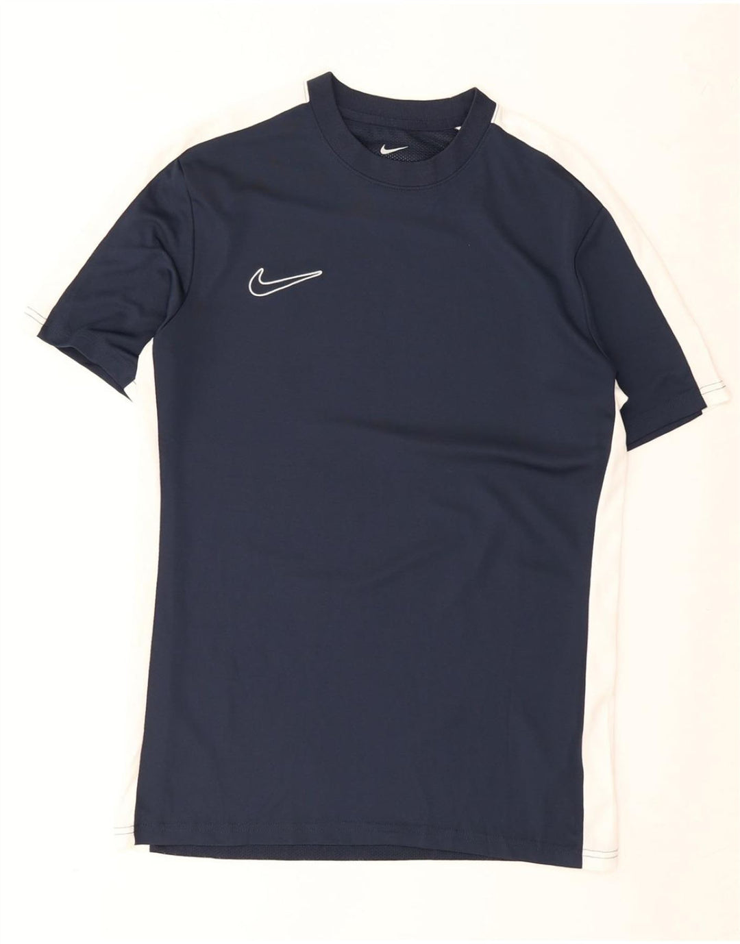 T-shirt Nike da uomo Dri Fit Slim Top medio in poliestere color block blu navy