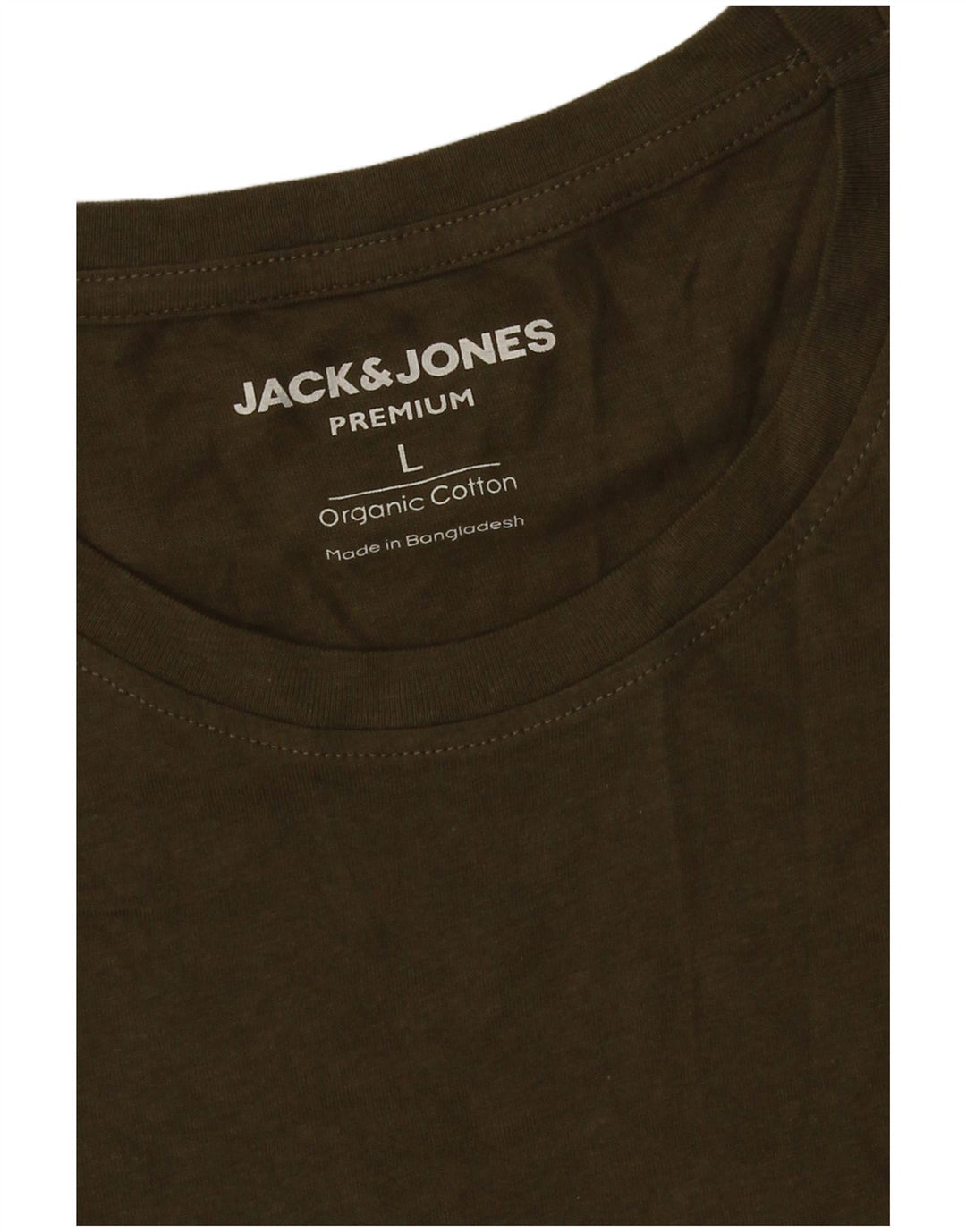 Jack & Jones T-shirt premium da uomo Top grande in cotone kaki