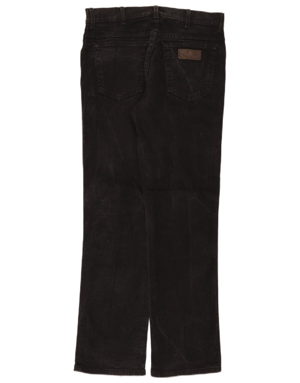 Jeans dritti elasticizzati Texas da uomo Wrangler W33 L32 cotone nero