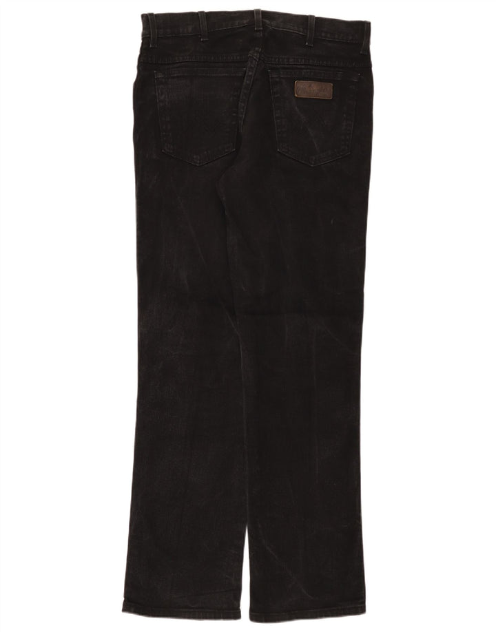 Jeans dritti elasticizzati Texas da uomo Wrangler W33 L32 cotone nero
