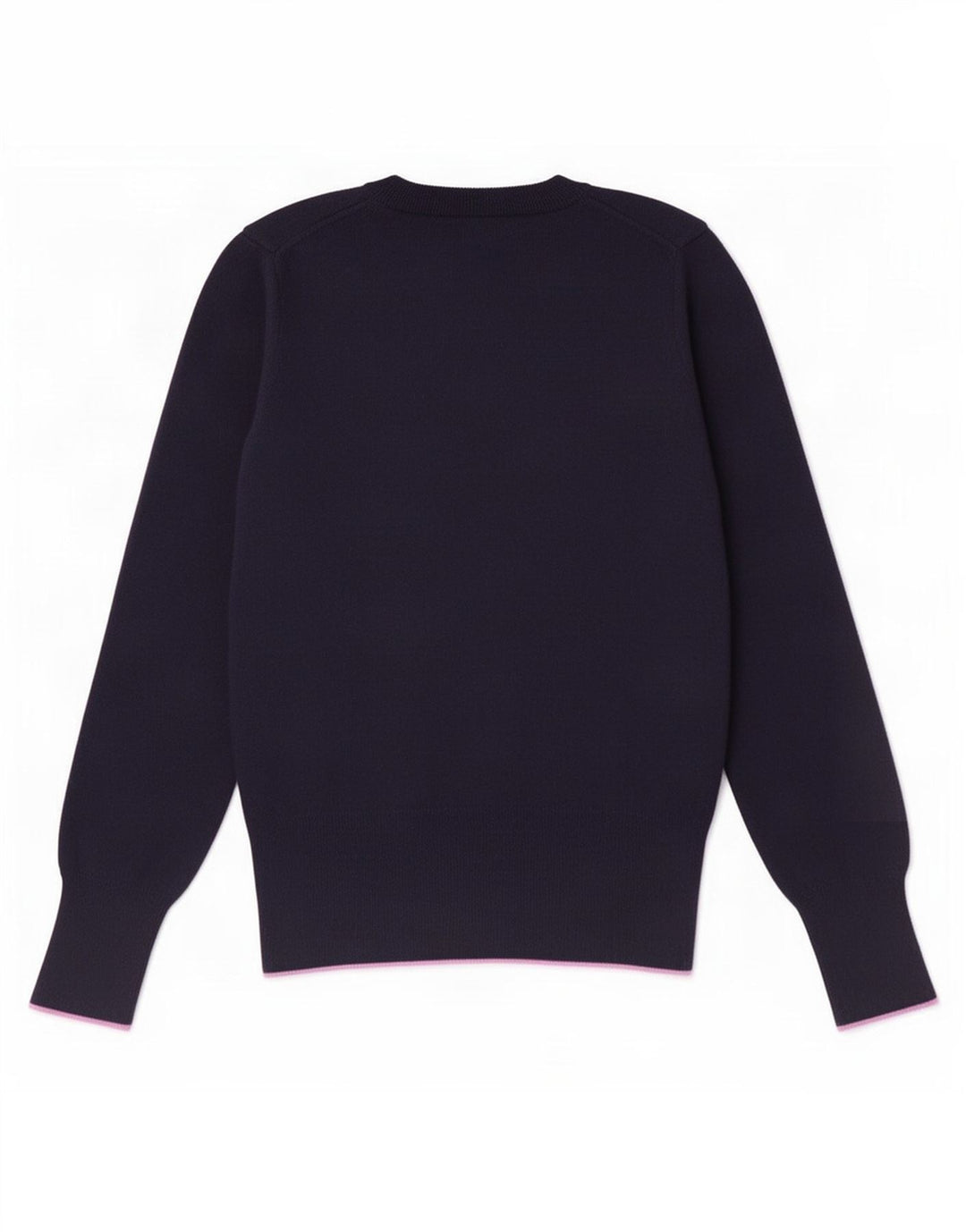 Maglione da donna con scollo a V Fred Perry UK 8 Small Lana blu navy