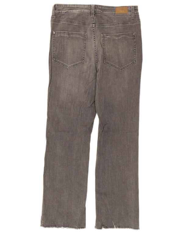 Jeans dritti da donna Zara EU 38 Small W28 L26 Cotone grigio