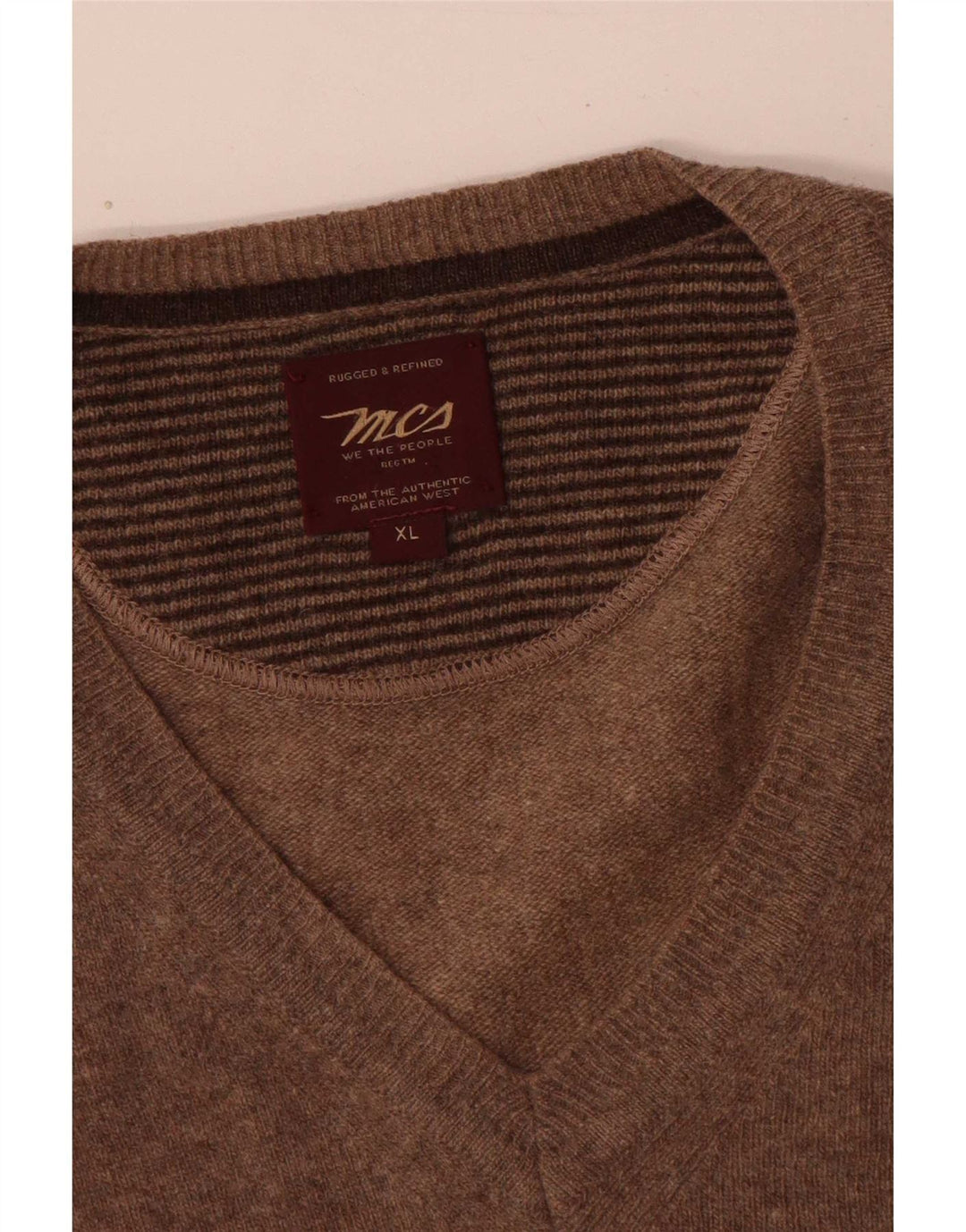 Marlboro Classics Maglione da uomo con scollo a V XL Marrone